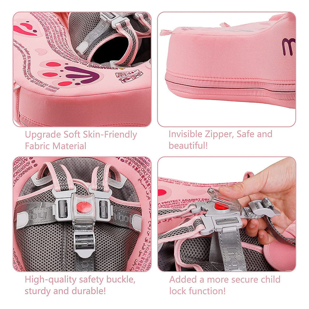 Skin-friendly fabric, hidden zipper, sturdy safety buckle and added child lock