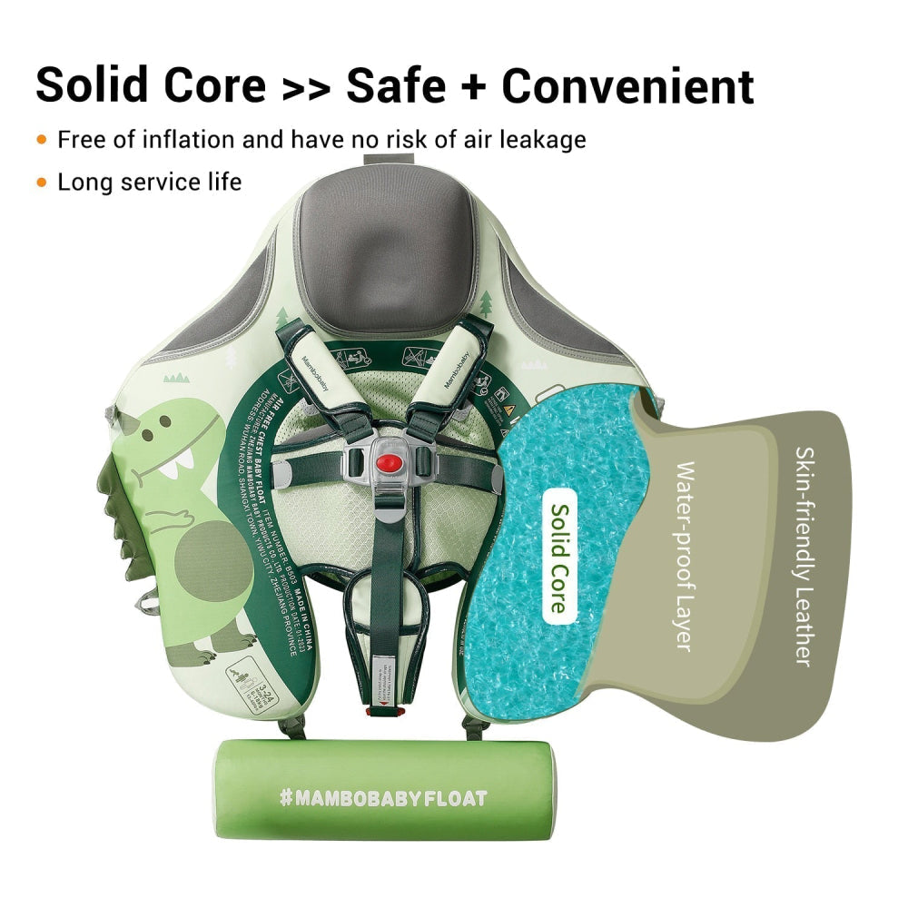 Solid air-free core — no inflation needed and no air to leak
