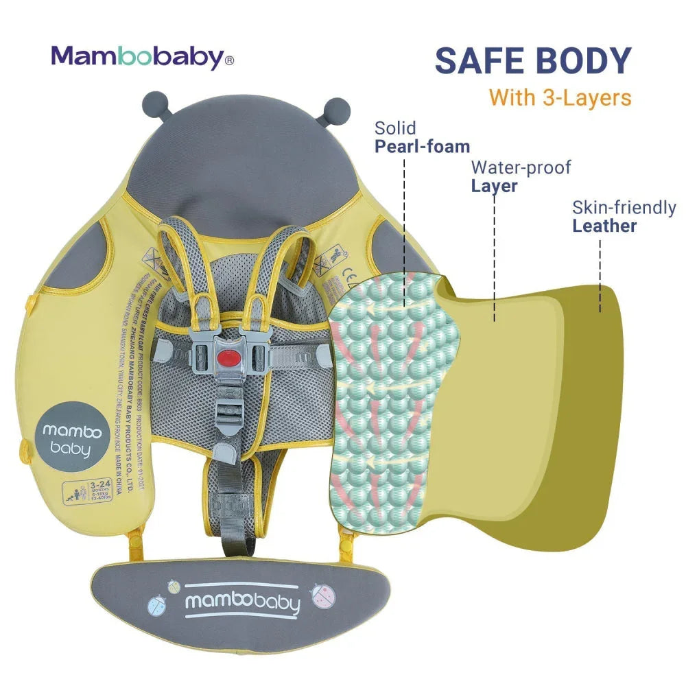 Three-layer body: solid PearlFoam core, waterproof layer, skin-friendly outer