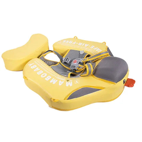 Duck float with the canopy removed, showing harness and weighted tail