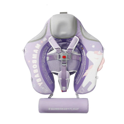 Unicorn float from above showing the harness, headrest and weighted tail