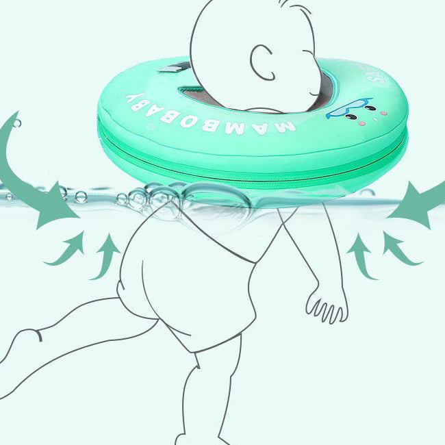 The ring is weighted to sit level in the water, keeping baby's ears above the water line