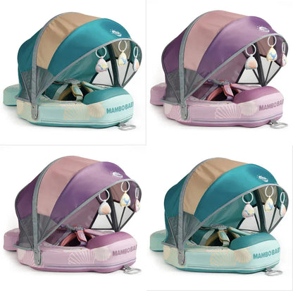 Available colors for Mambobaby Seashell Float. Green and Purple waterproof leather options.