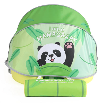 Front view of the Panda sun canopy with mesh window so parents stay in sight