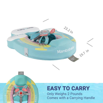 Size guide: Rainbow float measures 23.2 in x 19.7 in and weighs about 2 lb with a carry handle